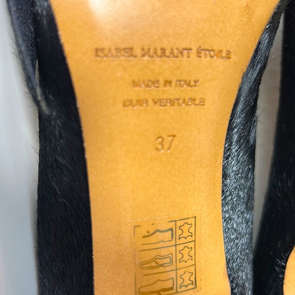 Isabel Marant Black Calf Hair Pump 37 - Picture 9 of 9